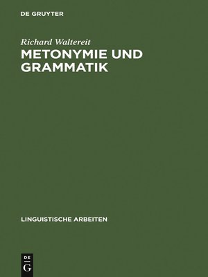 cover image of Metonymie und Grammatik